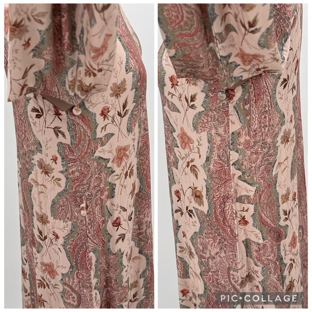 All Saints Susannah Cascade Maxi Dress Removable Sleeves Boho Floral US Size 0 - Picture 8 of 14